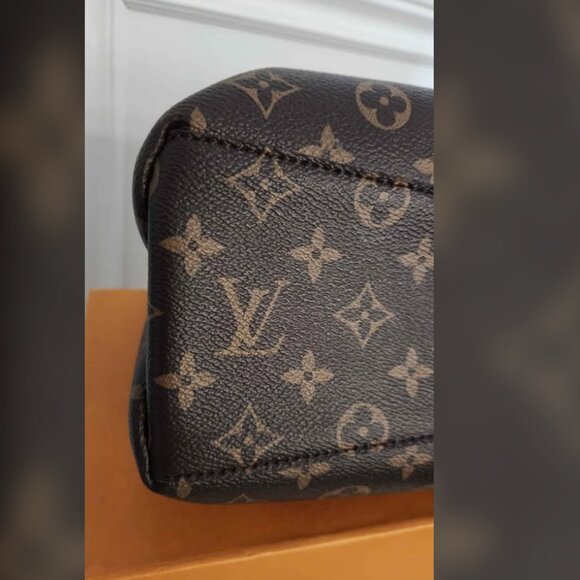 Louis Vuitton Rivoli NV PM Monogram Purse Bag With Tan Accents Authentic - Picture 4 of 16